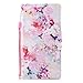 Produktbild Hülle für Sony Xperia XA2,Sony Xperia XA2 Flip Case,FNBK Leder Hülle Schutzhülle Magnet Tasche Brieftasche Wallet Klapphülle Stand Magnetverschluss HandyHülle für Sony Xperia XA2,Aquarell Blume