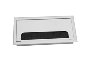 FTVOGUE Ojal cuadrado para escritorio de computadora, clavos, tornillos y sujetadores, ojales para cables, cubierta de agujero de alambre (160 x 80 x 25 mm/6.3 x 3.1 x 1 pulgadas)