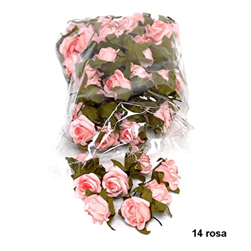Streublüten, Rosenköpfe, Foam- Schaum- Rosen, 2cm/ 50 Stück div. Farben !!! (14 rosa)