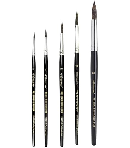 Set de 2 Pinceaux Aquarelle Lavis imitation petit gris - Pébéo