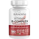 Bandini® Vitamina B Complex ad Alto Dosaggio - 180 Compresse Vegane (Per 6 Mesi) - Complesso Vitamine del Gruppo B con Acido 