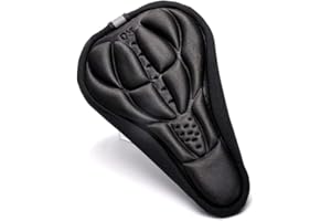 Ogquaton Housse de Selle de vélo Gel Coussin de Selle Durable Couvre-Selle de vélo antidérapante pour vélo de Montagne et vélo de Route Noir