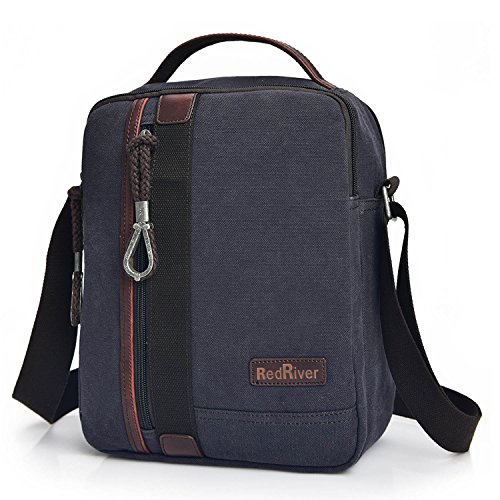 MeCooler Umhängetasche Herren Schultertasche Vintage Herrentaschen Kuriertasche Retro Messenger Bag Canvas Taschen für Schule Kleine Sport Tasche Handtasche