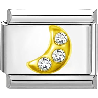 Charm Link Italiano Quiges 9mm - Acciaio Inox Con Cane Beagle E Zirconia, Per Bracciali A Maglie - Foto 13