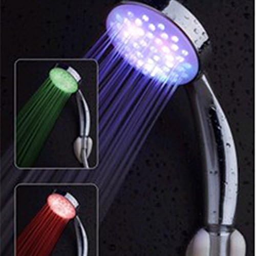 Maelu Led Light Shower,7 Colour Changing Shower Head LED Light Up Automatically Rainfall Bathroom Showerhead Adjustable Shower (multicolor)