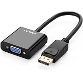 Ugreen DisplayPort Erkek to VGA Dişi G&ouml;r&uuml;nt&uuml; D&ouml;n&uuml;şt&uuml;r&uuml;c&uuml; Siyah