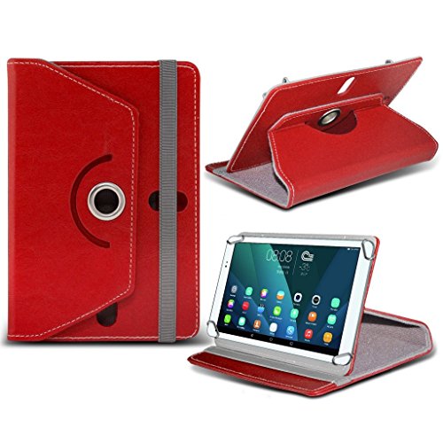 (Red) Simbans (TM) Ultimax 10 [10 pouces] Case [Support Cover] pour Simbans (TM) Ultimax 10 [10 pouces] Tablet Cover Case PC [stand Cover] Durable synthétique cuir PU 360 couverture Case Roatating [Support Cover] avec 4 ressorts par Tronixs i-