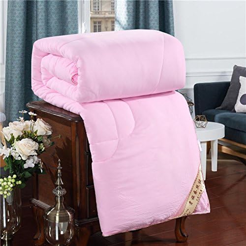 DW&amp;HX Thickened queen comforter duvet quilted comforter with corner tabs hypoallergenic, Warmth resistant quilt ultra-soft fluffy quilt breathable white quilt-D 220x240cm(87x94inch)
