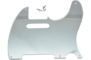 KAISH American Vintage - Golpeador de guitarra TL de 5 agujeros para guitarra Tele/Telecaster, espejo plateado, 1 capa