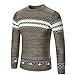 Produktbild Herren Sweatshirt Btruely Herbst Winter Slim Männer Pullover Langarm Outwear Jacke (M, Khaki)
