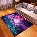 Produktbild Modern Bereich Teppich Abstrakte Bunte Weltraumgalaxie Universum-Nebel Nacht Sternenhimmel Rutschfester Fußmatten Für Wohnzimmer Schlafzimmer Küche,C,150x100cm