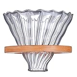 Holzrest mit Visuell Beschwerde. Die robuste Holzstütze sorgt für einen bequemen Sitz des Filters und ermöglicht, dass der Filter sicher auf dem Becher / Becher bleibt.