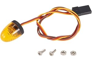 KEEDA 5 Modes LED Police Lights Rotating Flashing Lamp for 1/8 1/10 RC Models Crawler Truck Short Course Car CC01 D90 SCX10 HSP (Yellow)