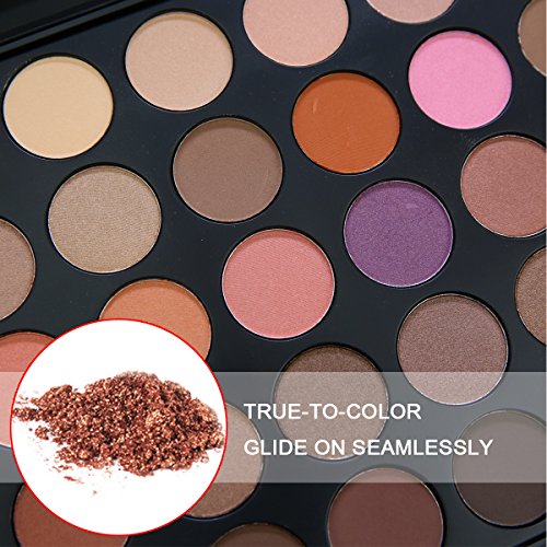 35 Farben der Smokey Lidschatten Palette, DISINO Schimmer Warm Farbe Augenschatten Palette für Catwalk Show Makeup - 7
