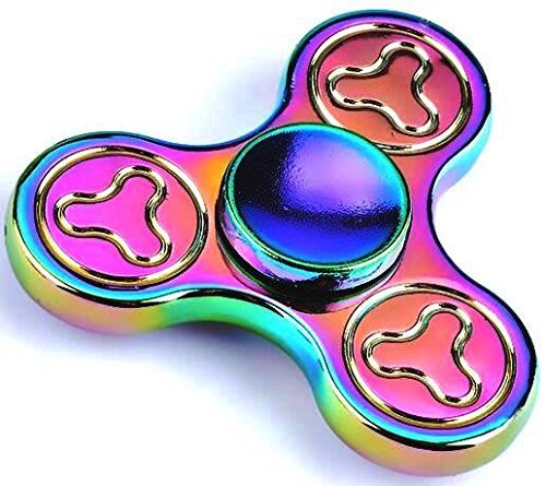 Evermarket New Spinner Fidget EDC ADHD Focus Toy, Pure Zinc Metal Alloy Hand Spinner Fidget Toy Ultra Durable High Speed Spins,Rainbow Color Evermarket New Spinner Fidget EDC ADHD Focus Toy, Pure Zinc Metal Alloy Hand Spinner Fidget Toy Ultra Durable High Speed Spins,Rainbow Color