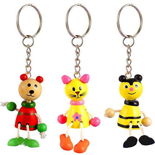 German Trendseller® – 12 x Schlüsselanhänger Tierkinder ┃ Mitgebsel ┃ Diese Süßen Schlüssel Tiere wollen Dich auf deiner Reise begleiten ✔ - 3