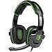 Price comparison product image Gaming Headset with Mic In-line Volume Control for Xbox One PS4 PC Mac iPad iPod Laptop Computer Smart phones, Sades SA930 3.5mm Noise Isolation Bass Surround Over-Ear Headphones(Black&Green)