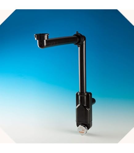 Zaro ruimtebesparende sifon met solid surface clickwaste mat wit