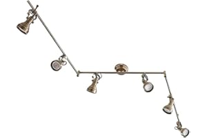 ‎LINDBY Lindby Deckenlampe 'Perseas' (Retro, Vintage, Antik) in Bronze aus Metall u.a. für Wohnzimmer & Esszimmer (6 flammig, GU10) - Deckenleuchte, Lampe, Wohnzimmerlampe