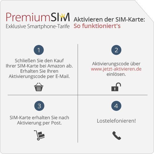 PremiumSIM LTE M Allnet Flat [SIM, Micro-SIM und Nano-SIM] monatlich kÃ¼ndbar (FLAT Internet 4 GB LTE mit max. 50 MBit/s mit deaktivierbarer Datenautomatik, FLAT Telefonie, FLAT SMS und FLAT Europa, 12,99 Euro/Monat)