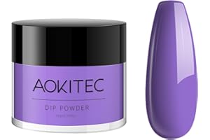 ‎AOKITEC Dipping Powder Nails Set, Dipping Nagelpulver, Aokitec Mode Dip Pulver Nagel Dipping Puder French Nagelkunst Starter Maniküre für Salon DIY & Hause Nagelpuder Spiegelpulver-28g