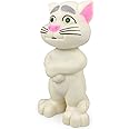 NHR Intelligent Talking Tom Cat, Speaking Robot Cat Repeats What You Say, Touch Recording Rhymes and Songs, Musical Cat Toy for Kids (3+ Years, White)