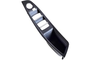 WEISHANBAIHUO Tirador Puerta Para BMW F10 520i F11 520d 2011-2013, Manija Interior Coche, Panel Puerta Interior Izquierdo Y Derecho Conductor, Moldura Tirador, Cubierta Negra Beige Manija Puerta (Color : Black-LHD