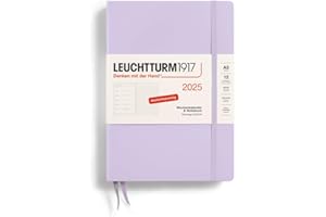 ‎LEUCHTTURM1917 LEUCHTTURM1917 370536 Wochenkalender & Notizbuch 2025, Medium A5 Hardcover - 12-Monats-Planer, 80 g, dotted - Lilac