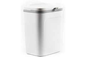 Homra Biomülleimer klein Küche | Kleiner Komposteimer Küche | Mülleimer mit Deckel | Bio Mülleimer | Abfalleimer Küche | Biomüll Behälter | Mülleimer zum Einhängen in Schranktür oder Wandmontage