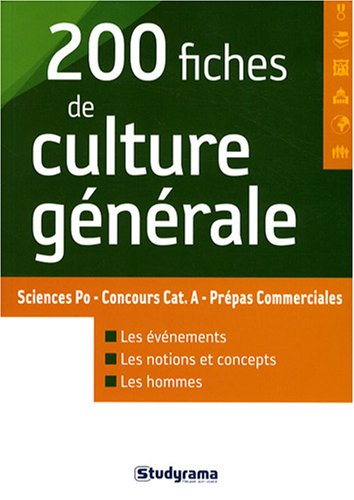 couverture de : 200 fiches de culture g&eacute;n&eacute;rale