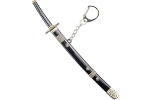 BJPERFMS Llavero One Piece, 15CM llavero Katana, Katana One Piece Keychain, Llavero Anime, Llaveros Personalizados, Accesorios de Cosplay One Piece, Llave Colgante Cumpleaños para Fans Hombre y Adolescentes