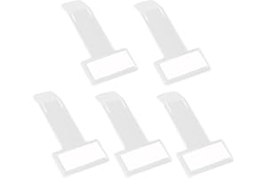 Divono 5 pièces Clip de Ticket de Pare-Brise, Plastique Ticket de Parking Clip, Clip de Ticket Auto-adhésif, Clip de Ticket de Parking, pour Pare-Brise de Voiture, Van et Caravane(Clair A)