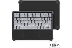FINTIE Made For Amazon Kids Wireless Bluetooth Keyboard | Black, for Fire HD 10 Kids and Kids Pro tablets