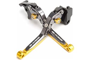 E-SPEEDMTC Für Suzuki GSX-S 1000 / GT / + 2021-2024 Modifizierte CNC Aluminiumlegierung Länge Einstellbare Faltbare Bremskupplung Hebel Zubehör (Gold)