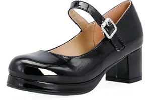 BKYWJTR6 Bridal Wedding Large Size Sweet Lolita Girls Red Black Buckle Decoration Casual Mary Janes Platform Shoes Women Gothic Style