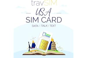 travSIM USA SIM Card (Lycamobile SIM Card) Valid for 30 Days – 6GB 3G 4G LTE Mobile Data - United States Lycamobile US SIM Card (Unlimited USA & International Calls & Texts)