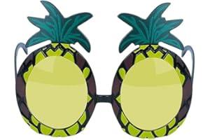 NAVOYS Pineapple Glasses - Novelty Adult Funny Sunglasses, UV400 Protection, Elton John Fancy Dress, Hawaiian Costume Accessory