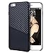 Produktbild VemMore für iPhone 6S Plus Hülle, iPhone 6 Plus Hülle mit Kartenfach Weiche Silikon Handyhülle Tasche Case Carbon Fiber Line & PU Leder Kratzfeste Ledertasche Schutzhülle Ultra Dünn - Schwarz