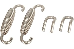 UXCELL sourcing map 45mmx 10mm Resorte Helicoidal de Silenciador Tubo de Escape de Moto