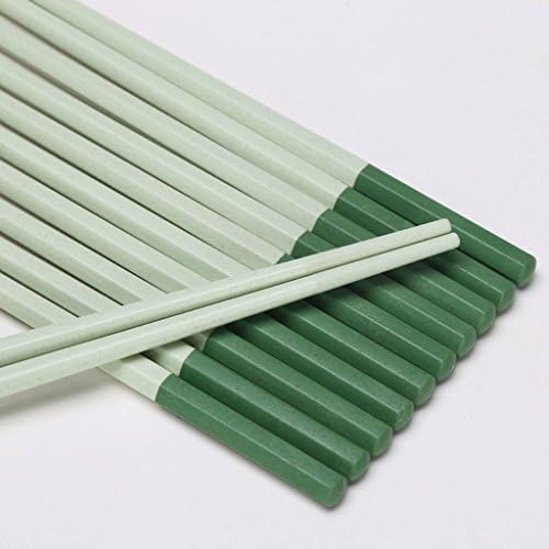 WYQLZ Home Hotel Tableware 10 Pairs High Quality Chinese Japanese Restaurant Rice Husk Chopsticks Set ( Color : G )