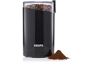 KRUPS Molinillo de Café Eléctrico, 200W, Cuchillas de Acero Inoxidable, Molido Rápido y Uniforme, Capacidad 85g, Fácil de Usar y Verter, Seguro y Versátil
