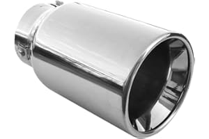 CARJOY Embout D'echappement De Voiture En Acier Inox 82mm Chrome Universel
