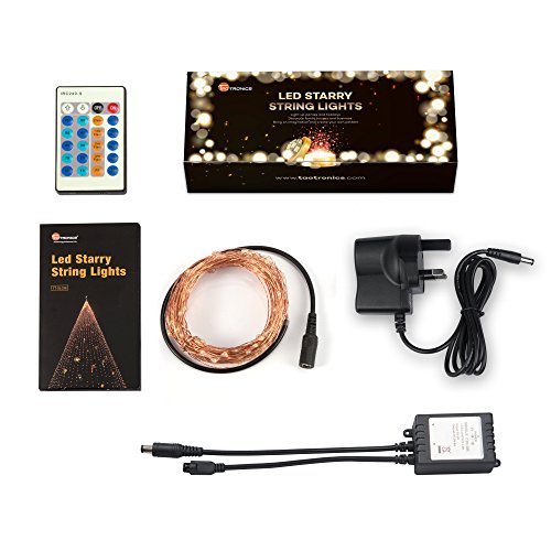 Lichterkette 100er LED TaoTronics warmweiß 10m dimmbare Kupferdraht wasserdicht Sternenlicht außen und innen für Weihnachten Halloween Zimmerdekoration Hochzeit 3 Modi 10 Stufen Helligkeit - 7