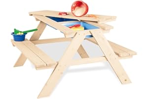 PINOLINO Children's picnic bench 'Matsch-Nicki für 4', natural