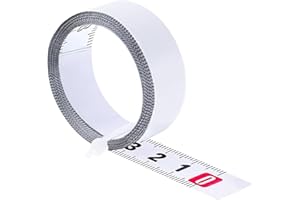 KMKANPO 1 Rollo Cintas métricas autoadhesivas,2 Metros cinta métrica autoadhesiva,cinta métrica con adhesivo en la parte posterior,para Mesa de Costura, Mesa de Carpintería(2m Derecha a Izquierda)