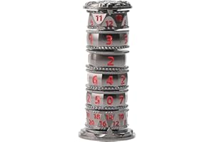 diceevil Pagoda Dice Spinner, Metal D&D Unique Roulette Dice for DND, 7 in 1 D&D Dice Warhammer 40K, Pathfinder, Sci-Fi, War, Crime Theme Tabletop Games