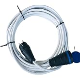 Zirve 40 Metre 3x2.5 Tekli Uzatma Kablosu. Kau&ccedil;uk Fişli,Beyaz