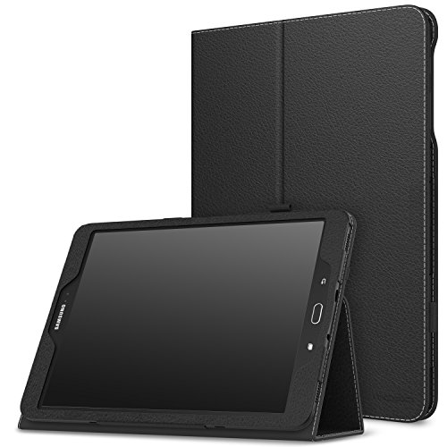 MoKo Samsung Galaxy Tab S3 9.7 Hülle – PU Leder Ständer Schutzhülle Smart Case Cover mit Stift-Schleife / Standfunktion und Auto Sleep / Wake Up Funktion für Samsung Galaxy Tab S3 9.7 Zoll (2017) SM-T820 / T825 Tablet, Schwarz - 9