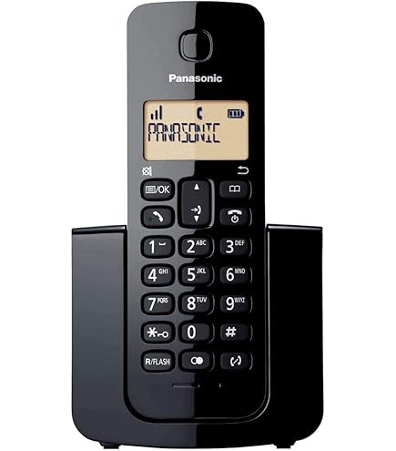 Panasonic KX-TGUA40B Cordless Phone Handset – Add-On For KX-TGU43x Series, With Large Display, Flashlight & Volume Boost
