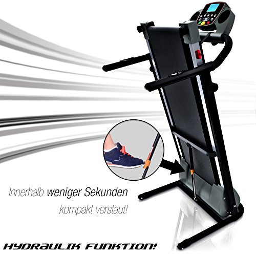 Sportstech F10 Laufband mit Smartphone App Steuerung, Pulsgurt im Wert von 39,90 € inklusive, Bluetooth, 1PS, 10 KM/H, für Geh- und Lauftraining mit 13 Programmen – kompakt klappbar verstaubar - 6